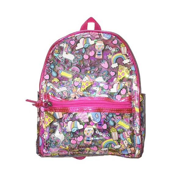 Justice Signature Rainbow White Girls Mini Backpack | IUCN Water